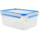 Emsa CLIP & CLOSE Rettangolare Scatola 2,3 L Blu, Trasparente 1 pz, Casella trasparente/Blu, Scatola, Rettangolare, 2,3 L, Blu, Trasparente, Polipropilene (PP), Elastomero Termoplastico (TPE), Germania