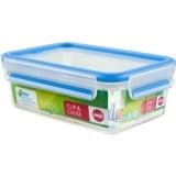 Emsa CLIP & CLOSE Rettangolare Scatola Traslucido 1 pz, Casella trasparente/Blu, Scatola, Rettangolare, Traslucido, 1 pz