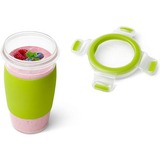 Emsa CLIP & GO Contenitore per il pranzo 0,45 L Plastica Verde, Trasparente 1 pz verde/trasparente, Contenitore per il pranzo, Adulto, Verde, Trasparente, Plastica, Monocromatico, Germania