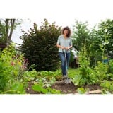 GARDENA 17011-20 pala e paletta da giardiniere Vanga a punta Acciaio Nero grigio/Turchese, Vanga a punta, Acciaio, Nero, Quadrato, A forma di D, Monocromatico