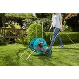 GARDENA 18511-20 avvolgitubo da giardino Carrello avvolgitubo Manuale Nero, Blu, Acciaio inossidabile turchese/grigio, Carrello avvolgitubo, Manuale, Funzionale, Nero, Blu, Acciaio inossidabile, Metallo, Plastica, 60 m