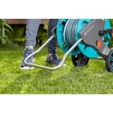 GARDENA 18511-20 avvolgitubo da giardino Carrello avvolgitubo Manuale Nero, Blu, Acciaio inossidabile turchese/grigio, Carrello avvolgitubo, Manuale, Funzionale, Nero, Blu, Acciaio inossidabile, Metallo, Plastica, 60 m