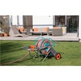 GARDENA 2674-20 supporto per tubo Acciaio Nero, Blu, Arancione, Argento, Carrello avvolgitubo grigio/Turchese, 100 m, Acciaio, Nero, Blu, Arancione, Argento, Da terra