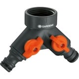 GARDENA 938-20 raccordo e adattatore per tubo Nero, Arancione 1 pz, Pezzo di Gallo grigio/Orange, Nero, Arancione