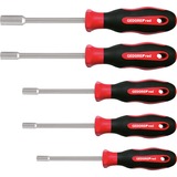 GEDORE Set di chiavi a bussola 2K rosse, 5 pezzi, chiave combinata   rosso/Nero