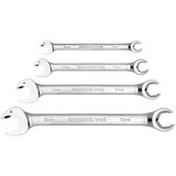 GEDORE Set di chiavi combinate a cricchetto rosse, aperte, 4 pezzi, Chiave cromo