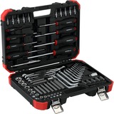 GEDORE Set di utensili per viti esagonali rosso, 1/4" + 1/2", 75 pezzi, Set di strumenti rosso/Nero