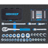 GEDORE WSL-M-TS-172 Acciaio inossidabile, Carrelli per attrezzi blu/Nero, Acciaio inossidabile, Blu, 6 cassetto/cassetti, 625 mm, 903 mm, 510 mm
