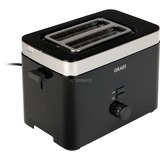 Graef TO 62 tostapane 2 fetta/e 1000 W Nero, Argento Nero, 2 fetta/e, Nero, Argento, Plastica, 1000 W, 230 V, 50 Hz