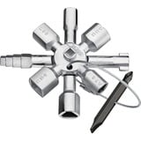KNIPEX 00 11 01 chiave di armadietti di controllo e utilità, chiave combinata   Acciaio inossidabile, Acciaio inossidabile, 2 gamba/gambe, 10 testina/e, Cerchio, Goniometro a 180°, Quadrato, Triangolo, 5,6-7,8-9,10-11 mm