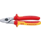 KNIPEX 95 16 165 pinza Pinze per taglio laterale, Pinze di taglio Pinze per taglio laterale, 1,5 cm, Cromo, Plastica, Rosso/giallo, 16,5 cm
