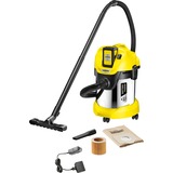 Kärcher 1.629-951.0 estrattore di polvere Nero, Giallo 17 L 300 W, Aspira bagnato / asciutto giallo/Nero, Secco, Nero, Giallo, 17 L, 2 m, 3,5 cm, 4 ruota(e)