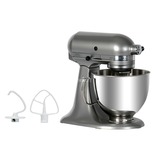 KitchenAid 5KSM125ECU robot da cucina 300 W 4,8 L Argento argento, 4,8 L, Argento, 220 Giri/min, 1,454 m, 50 - 60 Hz, Acciaio inossidabile