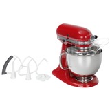 KitchenAid Artisan 5KSM175PS robot da cucina 300 W 4,8 L Rosso rosso/Argento, 4,8 L, Rosso, Leva, 220 Giri/min, Acciaio inossidabile, 300 W