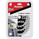 Makita B-33897 lama circolare 13,6 cm 3 pezzo(i), Impostare la lama per sega Legno, 13,6 cm, 2 cm, 1,5 mm, 3 pezzo(i)