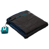 Makita DCB200A scaldaletto Coperta elettrica Nero Poliestere, Coperte elettriche Nero/Blu, 700 mm, 1400 mm, 581 g, Poliestere, Lavatrice, 1,36 kg