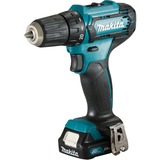 Makita DF333DSAE trapano 1700 Giri/min Senza chiave 1,2 kg Nero, Blu blu/Nero, Trapano con impugnatura a pistola, Senza chiave, 1 cm, 1700 Giri/min, 2,1 cm, 1 cm