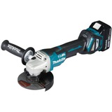 Makita DGA517RTJ smerigliatrice angolare 12,5 cm 8500 Giri/min 3,1 kg blu/Nero, 8500 Giri/min, 12,5 cm, Batteria, 5 Ah, 3,1 kg