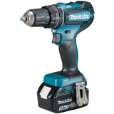 Makita DHP485RTJ trapano 28500 Giri/min Senza chiave 1,5 kg Nero, Blu blu/Nero, Trapano con impugnatura a pistola, Senza chiave, 1,3 cm, 28500 Giri/min, 3,8 cm, 1,3 cm