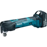 Makita DTM51RT1J3 multi-strumento oscillante Nero, Blu 20000 OPM, Strumento multi funzione blu/Nero, Lucidatura, Segare, Nero, Blu, 20000 OPM, 6000 OPM, 3,2°, Batteria