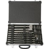 Makita D-42444 punta per trapano Set di punte per trapano 17 pezzo(i), Set scalpello & trapano  Martello perforatore, Set di punte per trapano, Mattone, Cemento, Granito, Pietra, SDS-plus, 17 pezzo(i), 5/6/8/10 x 110mm 6/8/10/12 x 160mm 8/10 x 210mm 12/14 x 260mm 140/250mm 20 x 140/250mm 40 x 250mm,