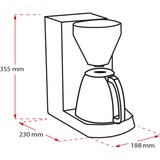 Melitta 1017-05 Macchina da caffè con filtro bianco, Macchina da caffè con filtro, Caffè macinato, 1000 W, Bianco