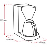 Melitta 1017-06 Macchina da caffè con filtro, Macchina fa filtro Nero, Macchina da caffè con filtro, Caffè macinato, 1000 W, Nero