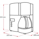 Melitta Optima Timer Macchina da caffè con filtro 1 L Nero/in acciaio inox, Macchina da caffè con filtro, 1 L, Caffè macinato, 850 W, Nero