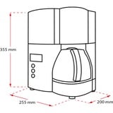 Melitta Optima Timer Macchina da caffè con filtro 1 L, Macchina fa filtro Nero/in acciaio inox, Macchina da caffè con filtro, 1 L, Caffè macinato, 850 W, Nero