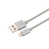 Nevox 1528 cavo Lightning 1 m Argento argento/grigio, 1 m, Lightning, USB A, Argento, Dritto, Dritto
