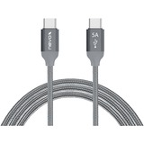 Nevox 1652 cavo USB 0,5 m USB 2.0 USB C Argento grigio, 0,5 m, USB C, USB C, USB 2.0, 480 Mbit/s, Argento