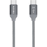 Nevox 1652 cavo USB 0,5 m USB 2.0 USB C Argento grigio, 0,5 m, USB C, USB C, USB 2.0, 480 Mbit/s, Argento