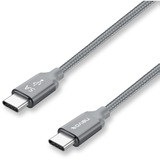 Nevox 1653 cavo USB 1 m USB 2.0 USB C Grigio, Argento grigio, 1 m, USB C, USB C, USB 2.0, 480 Mbit/s, Grigio, Argento