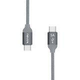 Nevox 1653 cavo USB 1 m USB 2.0 USB C Grigio, Argento grigio, 1 m, USB C, USB C, USB 2.0, 480 Mbit/s, Grigio, Argento