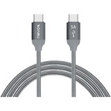 Nevox 1654 cavo USB 2 m USB 2.0 USB C Grigio, Argento grigio, 2 m, USB C, USB C, USB 2.0, 480 Mbit/s, Grigio, Argento