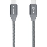 Nevox 1654 cavo USB 2 m USB 2.0 USB C Grigio, Argento grigio, 2 m, USB C, USB C, USB 2.0, 480 Mbit/s, Grigio, Argento