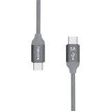 Nevox 1654 cavo USB 2 m USB 2.0 USB C Grigio, Argento grigio, 2 m, USB C, USB C, USB 2.0, 480 Mbit/s, Grigio, Argento