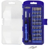 OWC 72-Piece Advanced Toolkit 72 strumenti, Set di strumenti Kit di strumenti, Computer, Lettore MP3, mini PC, Telefono cellulare/smartphone, Computer portatile, Tablet, Plettro per apertura, Scheda plastica, Cacciavite, Spatola, Spudger, Pinza, Coltello multiuso, Nylon, Blu, Pentalobo, Phillips, Torcia