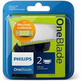 Philips Norelco OneBlade OneBlade Blade Face X2 QP220/50 Lama Original per viso (2 lame) Lama per rasatura, Nero, Verde, Acciaio inossidabile, QP25xx, QP65xx