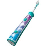 Philips Sonicare For Kids Spazzolino elettrico HX6322/04, Spazzolino da denti elettrico turchese, Bambino, Spazzolino elettrico sonico, 62000 movimenti per minuto, Blu, 2 min, LED
