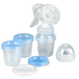 Philips Tiralatte Manuale Natural con Sistema VIA, Pompa del latte bianco/Blu, Manuale, Blu, Bianco