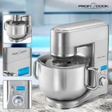 ProfiCook PC-KM 1096 robot da cucina 1500 W 10 L Alluminio accaio, 10 L, Alluminio, Manopola, Alluminio, Alluminio, LCD