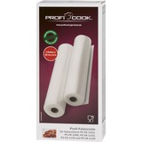 ProfiCook Rotoli di pellicola sottovuoto, 2 pezzi, 28cm x 6m, Pellicola per polvere trasparente