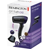 Remington D2400 Nero, Argento 1400 W, Asciugacapelli Nero/Viola, Nero, Argento, Anello di sospensione, 1,8 m, 1400 W, 120-240 V