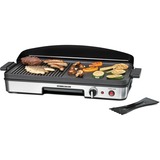 Rommelsbacher BBQ 2003 Nero, Argento Libera installazione 1900 W Nero/in acciaio inox, Nero, Argento, Libera installazione, Acciaio inossidabile, 2 Fornello(i), 500 x 250 mm, Manopola