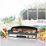 Rommelsbacher BBQ 2003 Nero, Argento Libera installazione 1900 W Nero/in acciaio inox, Nero, Argento, Libera installazione, Acciaio inossidabile, 2 Fornello(i), 500 x 250 mm, Manopola