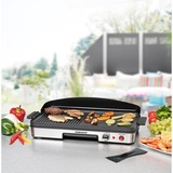 Rommelsbacher BBQ 2003 Nero, Argento Libera installazione 1900 W Nero/in acciaio inox, Nero, Argento, Libera installazione, Acciaio inossidabile, 2 Fornello(i), 500 x 250 mm, Manopola