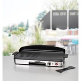 Rommelsbacher BBQ 2003 Nero, Argento Libera installazione 1900 W, Griglia Nero/in acciaio inox, Nero, Argento, Libera installazione, Acciaio inossidabile, 2 Fornello(i), 500 x 250 mm, Manopola