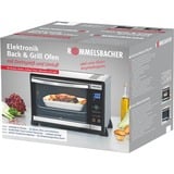 Rommelsbacher BGE 1580/E fornetto con tostapane 30 L 1580 W Nero, Acciaio inossidabile Grill, Mini forno accaio, 30 L, Nero, Acciaio inossidabile, Touch, 80 - 230 °C, Acciaio inossidabile, 120 min