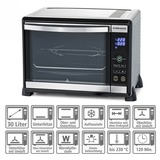 Rommelsbacher BGE 1580/E fornetto con tostapane 30 L 1580 W Nero, Acciaio inossidabile Grill, Mini forno accaio, 30 L, Nero, Acciaio inossidabile, Touch, 80 - 230 °C, Acciaio inossidabile, 120 min